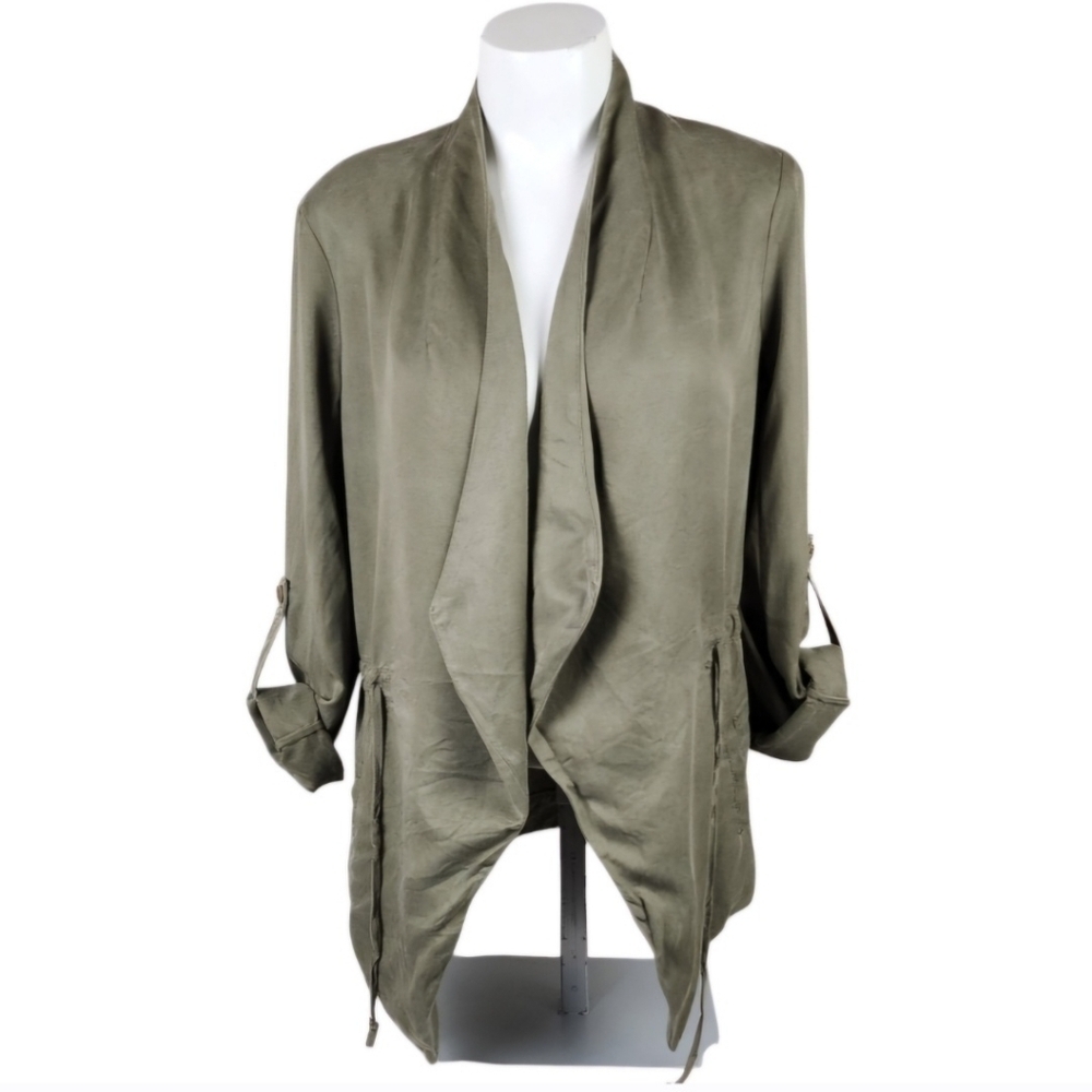 Aritzia The Group Babaton Open Jacket Lyocell Olive Green Size XS